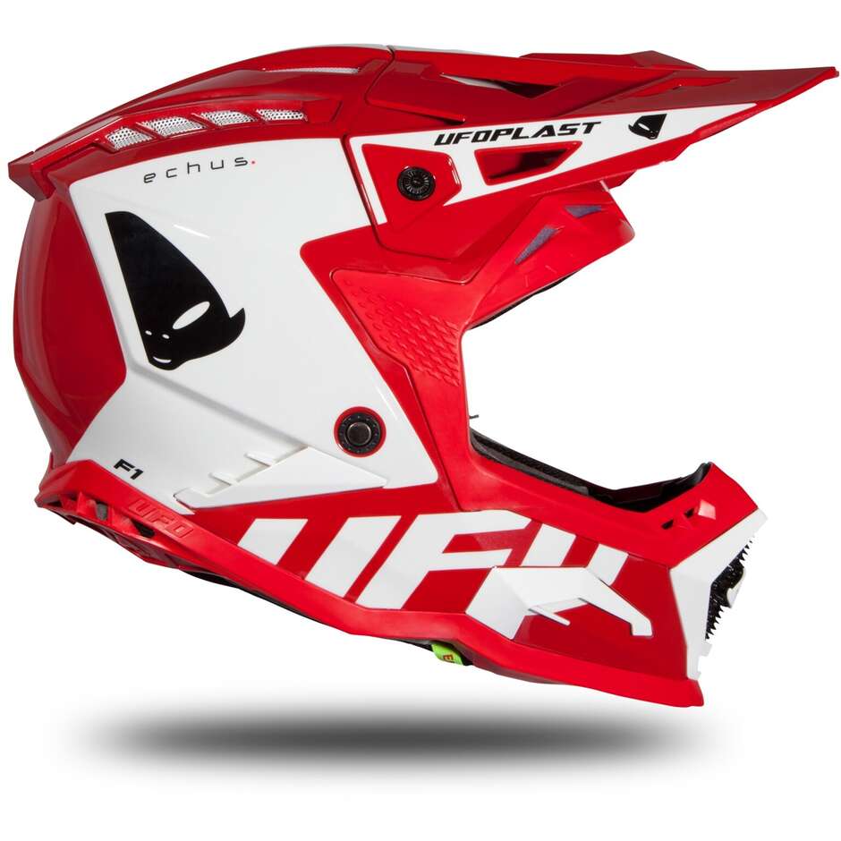Moto Cross Enduro Helm Ufo ECHUS Rot Weiß