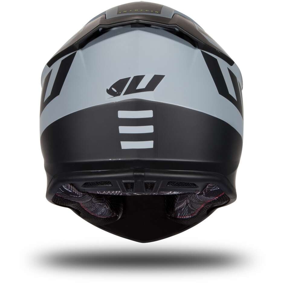 Moto Cross Enduro Helm Ufo INTREPID Schwarz Grau Matt
