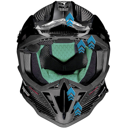 Moto Cross Enduro Helm X-Lite X-502 Carbon Ultra Carbon Matris Schwarz Matt Gelb