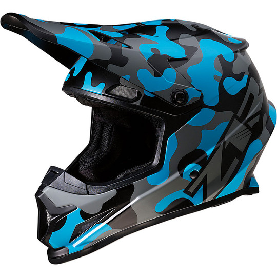 Moto Cross Enduro Helm Z1r RIse Camo Blue Camouflage