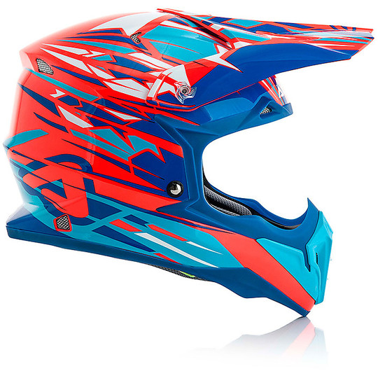 Moto Cross Enduro helmet Acerbis Impact 3.0 Fluo Red / Blue
