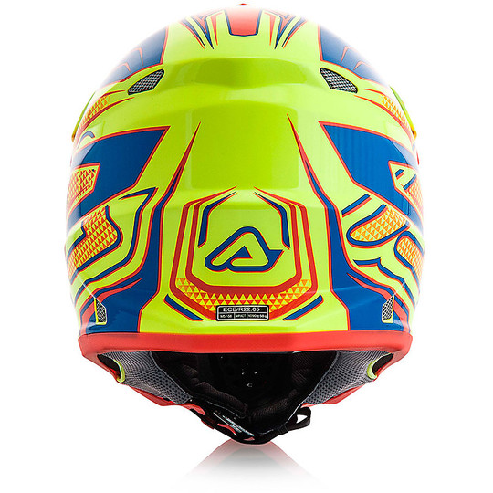 Moto Cross Enduro helmet Acerbis Impact 3.0 Fluorescent Yellow / Blue