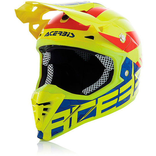 Moto Cross Enduro helmet Acerbis Profile 3.0 BlackMamba Fluorescent Yellow / Blue