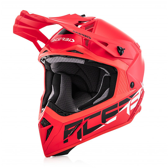 Moto Cross Enduro Helmet Acerbis STEEL Carbon Red Carbon