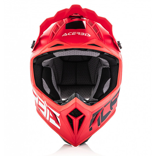 Moto Cross Enduro Helmet Acerbis STEEL Carbon Red Carbon