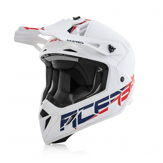 Moto Cross Enduro Helmet Acerbis STEEL Carbon White Carbon