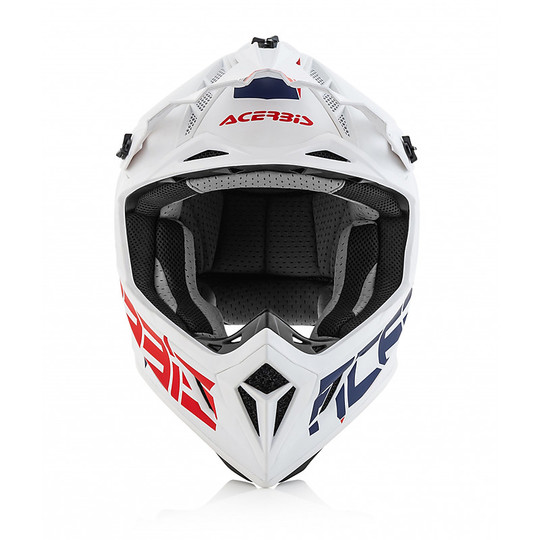 Moto Cross Enduro Helmet Acerbis STEEL Carbon White Carbon