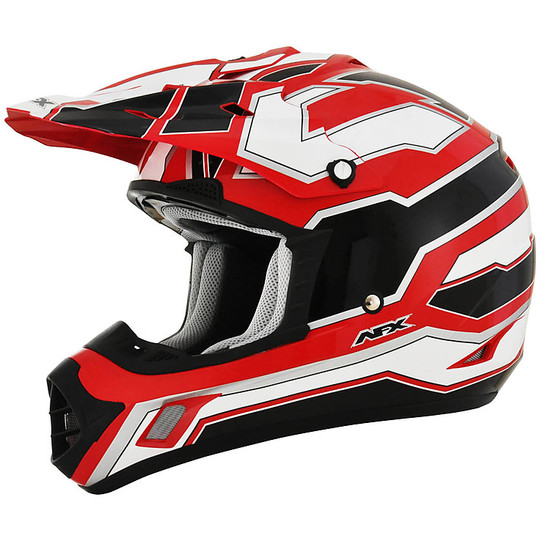 Moto Cross Enduro helmet Afx Works FX-17 White Black Red