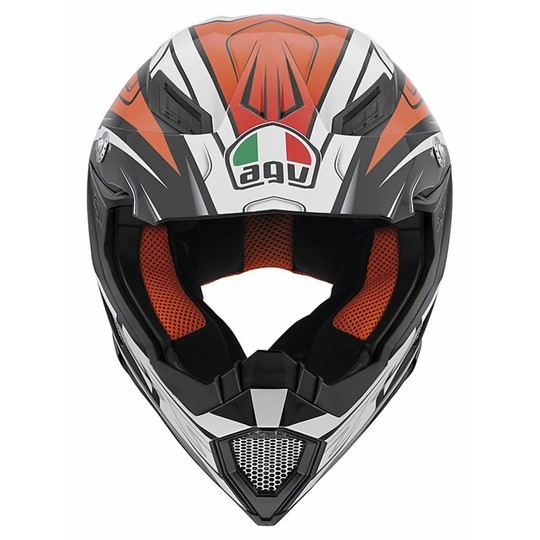 Moto Cross Enduro Helmet AGV AX-8 Evo Factory Black Orange Multi