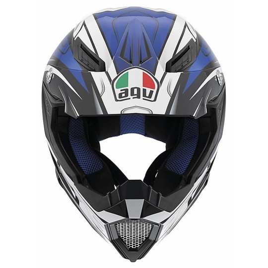 Moto Cross Enduro Helmet AGV AX-8 Evo Factory Multi Black Blue