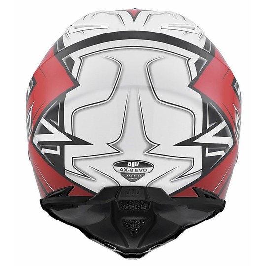 Moto Cross Enduro Helmet AGV AX-8 Evo Factory Multi Black Red