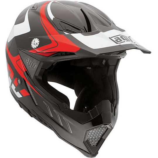 Moto Cross Enduro Helmet AGV AX-8 Evo Klassik Multi Black-White