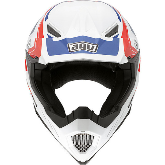 Moto Cross Enduro Helmet AGV AX-8 Evo Klassik Multi White-Red
