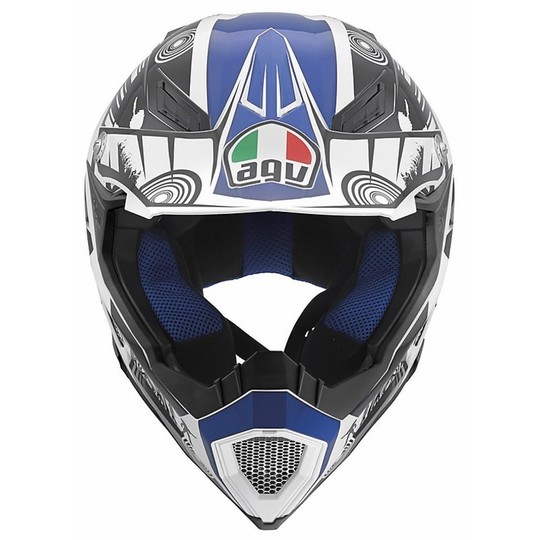 Moto Cross Enduro Helmet AGV AX-8 Evo Multi Cool Blue White Black
