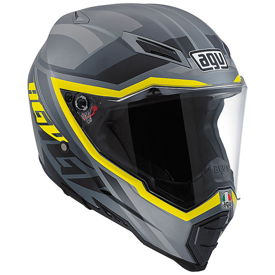Moto Cross Enduro helmet AGV AX-8 Evo Naked Multi Karakum Fluorescent Yellow