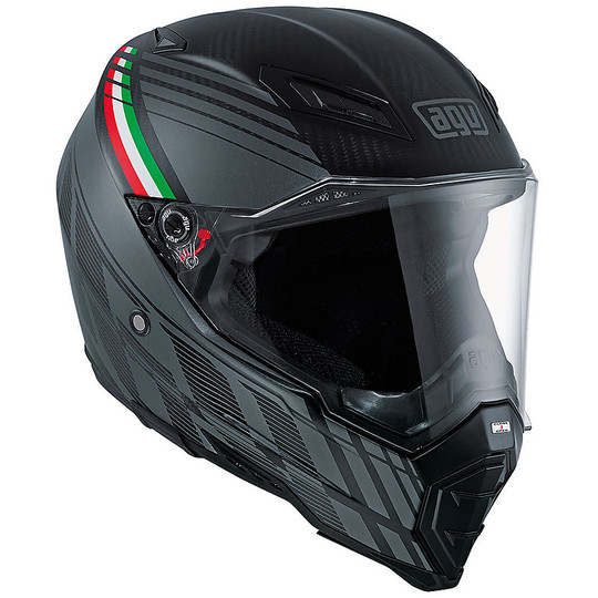 Moto Cross Enduro helmet AGV AX-8 Naked Carbon Black Forest