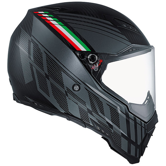 Moto Cross Enduro helmet AGV AX-8 Naked Carbon Black Forest