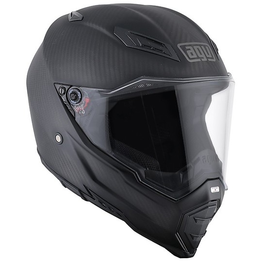 Moto Cross Enduro Helmet AGV AX-8 Naked Carbon Graphite Black