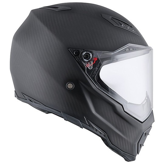 Moto Cross Enduro Helmet AGV AX-8 Naked Carbon Graphite Black