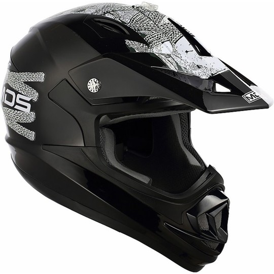 Moto Cross Enduro Helmet Agv Mds By ONOFF Multi Lace Up Black