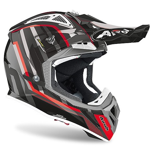 Moto Cross Enduro Helmet Airoh AVIATOR 2.3 AMS Glow Chrome Gray