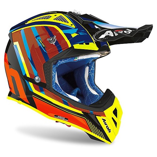 Moto Cross Enduro Helmet Airoh AVIATOR 2.3 AMS Glow Chrome Orange