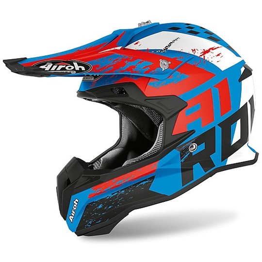 Moto Cross Enduro Helmet Airoh TERMINATOR OPEN VISION Matt Blue Hanger