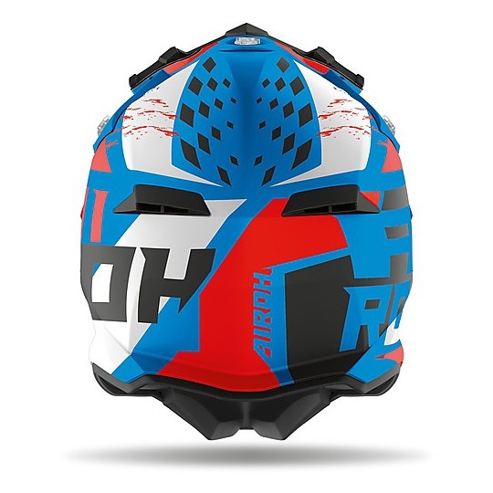 Moto Cross Enduro Helmet Airoh TERMINATOR OPEN VISION Matt Blue Hanger