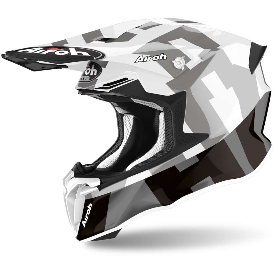 Moto Cross Enduro Helmet Airoh TWIST 2.0 Frame Gray Glossy
