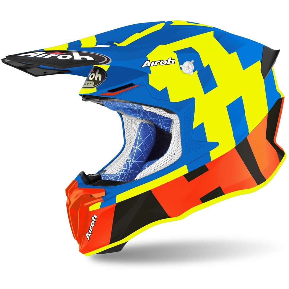 Moto Cross Enduro Helmet Airoh TWIST 2.0 Frame Light Blue Opaque