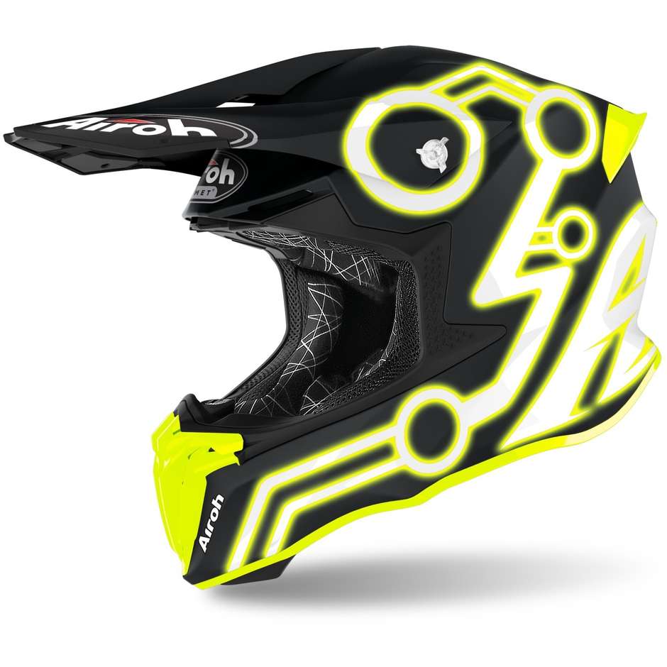 Moto Cross Enduro Helmet Airoh TWIST 2.0 Matte Yellow Neon