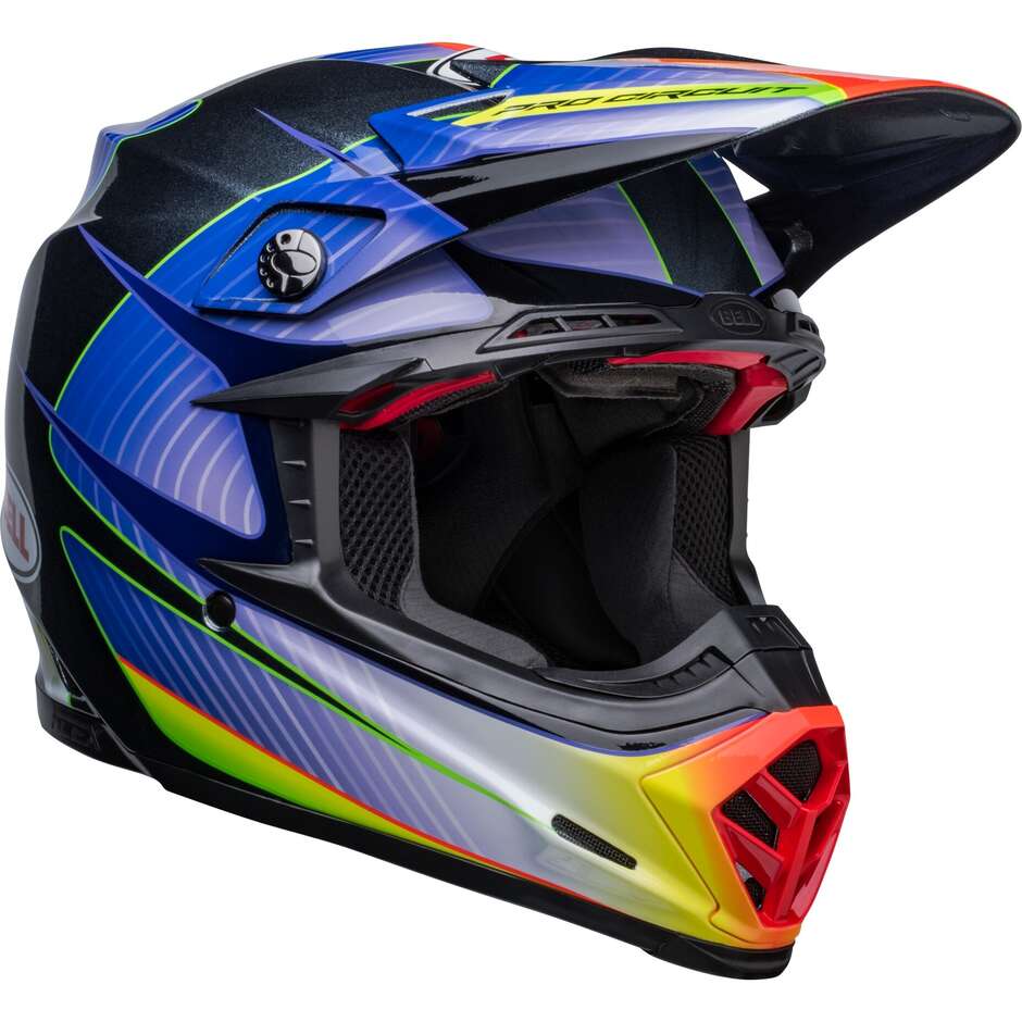 Moto Cross Enduro Helmet Bell MOTO-9s FLEX PRO CIRCUIT 23 METALLIC FLAKE Silver