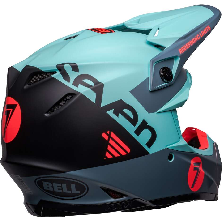 Moto Cross Enduro Helmet Bell MOTO-9s FLEX SEVEN VANGUARD Water Matt Black
