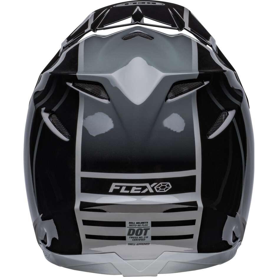 Moto Cross Enduro Helmet Bell MOTO-9s FLEX SPRINT Black Gray Matt Glossy