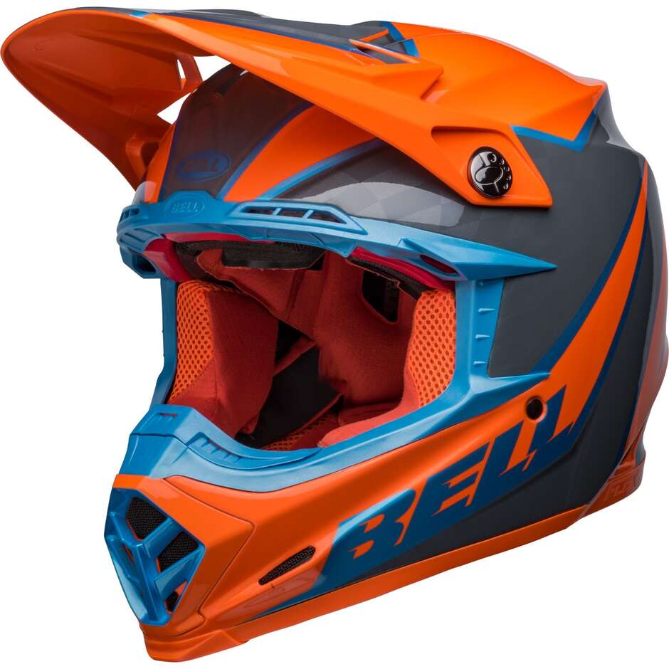 Moto Cross Enduro Helmet Bell MOTO-9s FLEX SPRITE Orange Gray