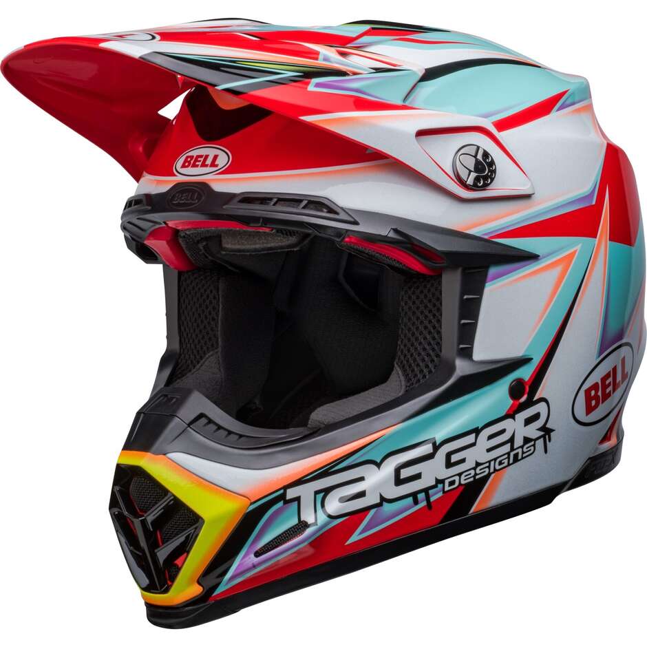 Moto Cross Enduro helmet Bell MOTO-9s FLEX TAGGER EDGE White Water
