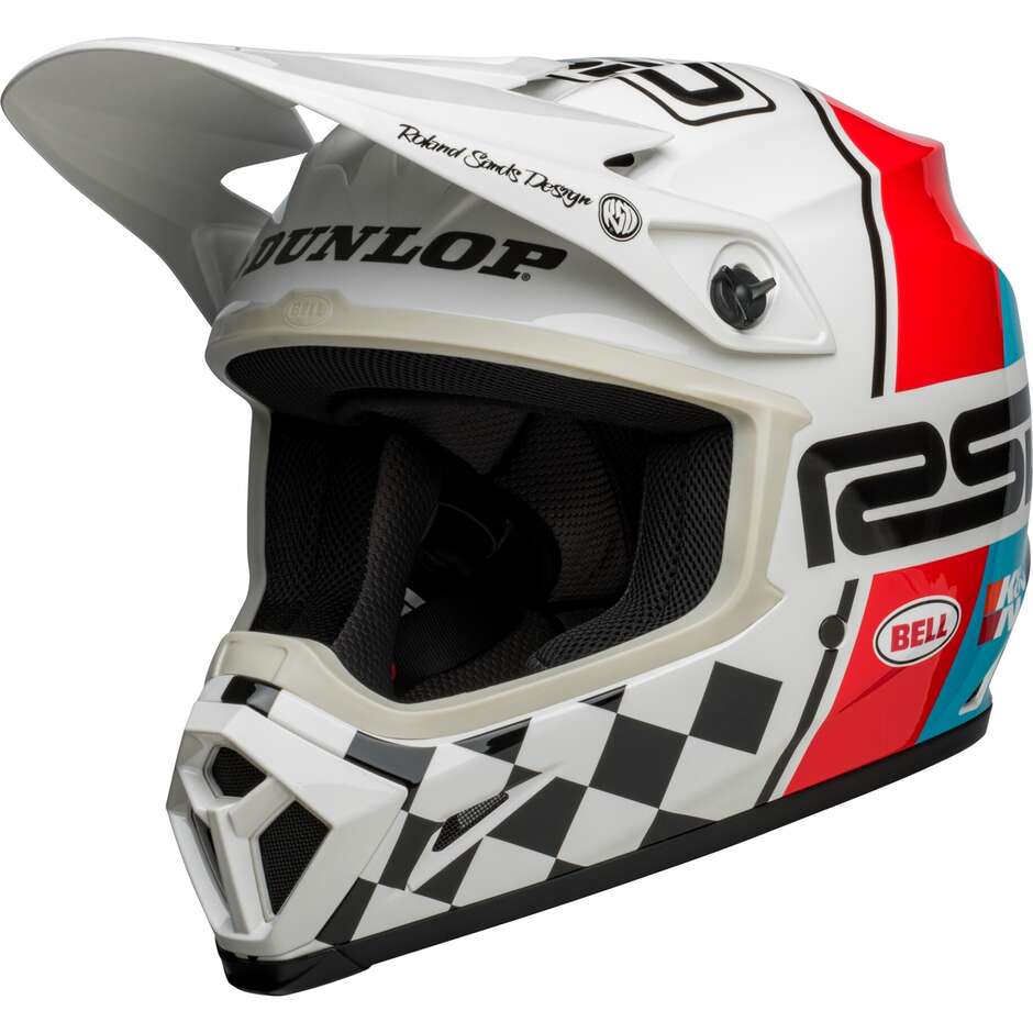 Moto Cross Enduro Helmet Bell MX-9 MIPS RSD THE RALLY Black White