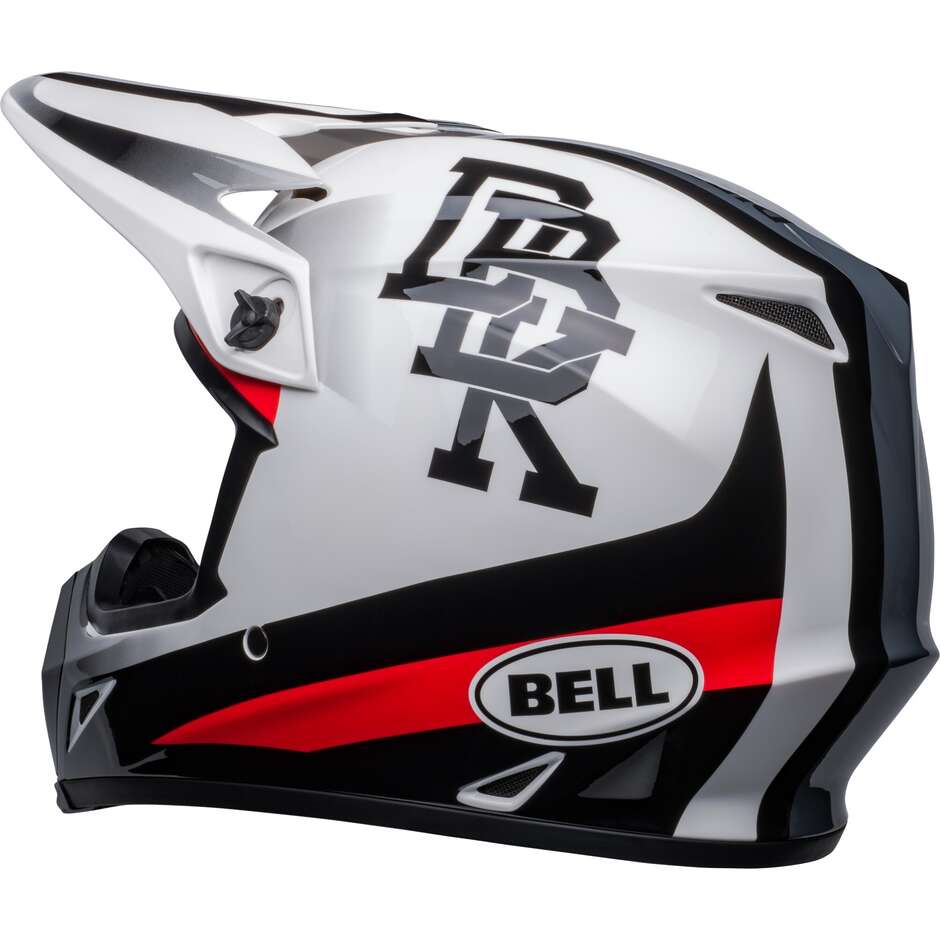 Moto Cross Enduro helmet Bell MX-9 MIPS TWITCH DBK White Black