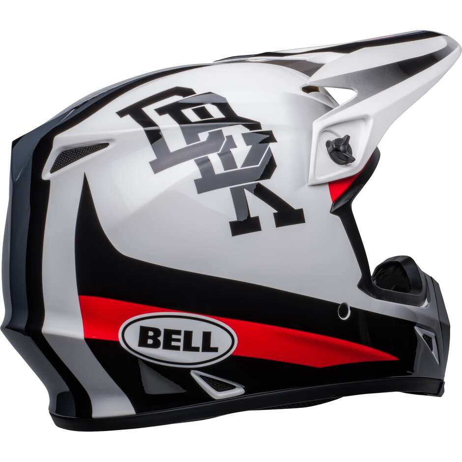 Moto Cross Enduro helmet Bell MX-9 MIPS TWITCH DBK White Black