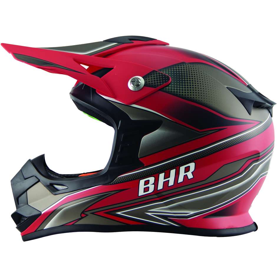 Moto Cross Enduro Helmet BHR 812 Off Road Power Red