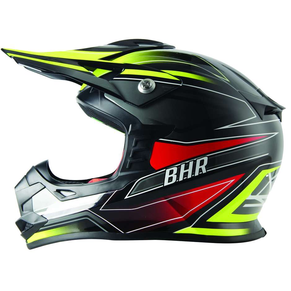 Moto Cross Enduro Helmet BHR 812 Off Road Speed Yellow