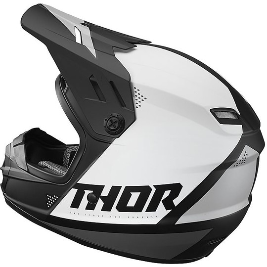 Moto Cross Enduro Helmet Child Thor Sector Blade S20 Youth White Black