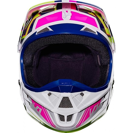Moto Cross Enduro Helmet Fox V1 Falcon White