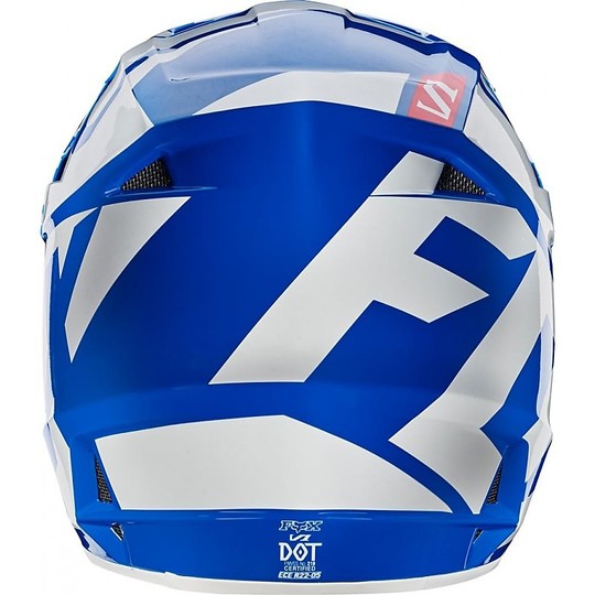 Moto Cross Enduro Helmet Fox V1 MX Blue Race