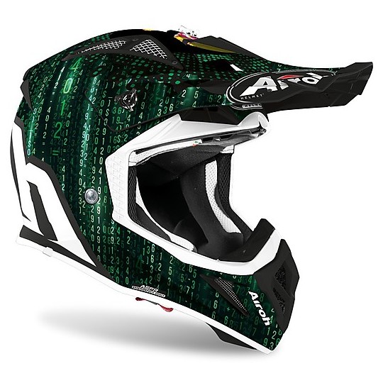 Moto Cross Enduro Helmet in Airoh Fiber AVIATOR ACE Insane Opaque