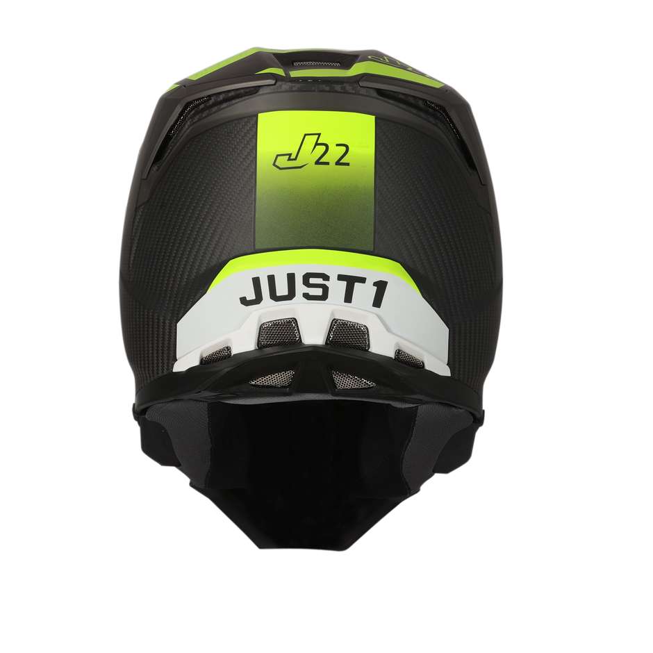 Moto Cross Enduro Helmet in Carbon Just1 J22 ADRENALINE Carbon Yellow Fluo
