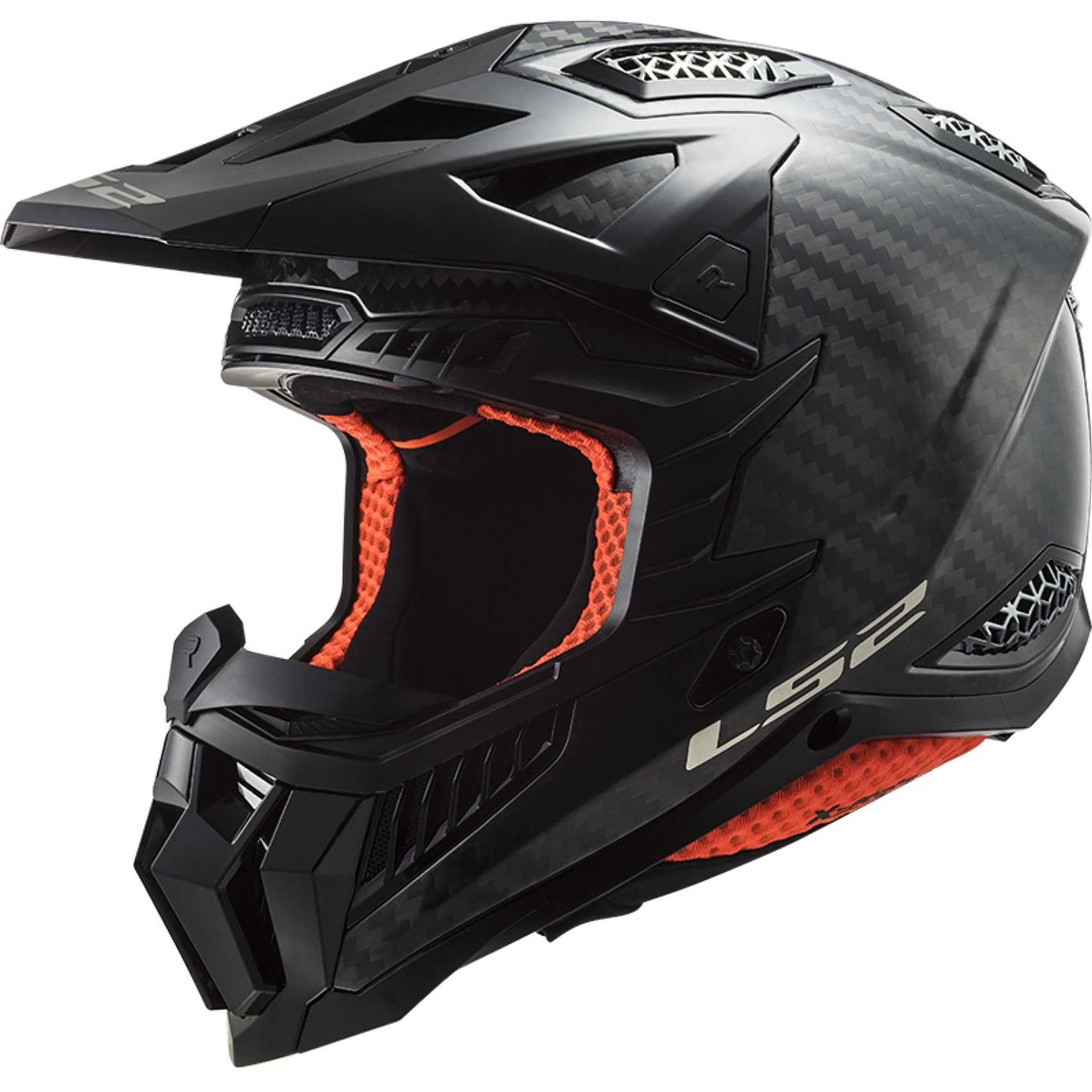 Moto Cross Enduro Helmet In Carbon Ls2 MX703 X FORCE Solid Glossy Carbon For Sale Online Outletmoto.eu