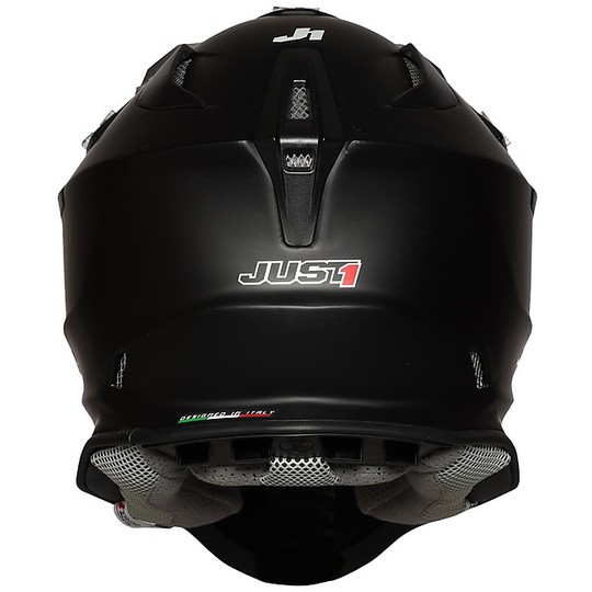 Moto Cross Enduro Helmet In Fiber Just1 J18 SOLID Matt Black
