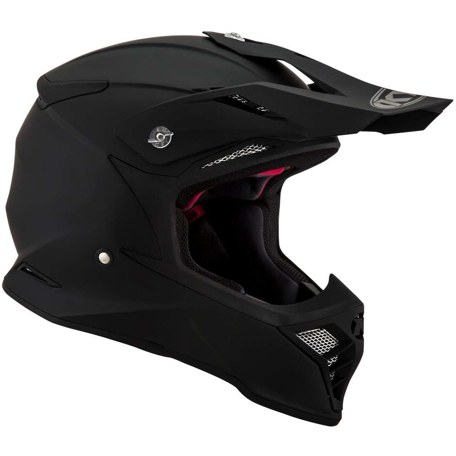 Moto Cross Enduro Helmet In Fiber KYT SKYHAWK PLAIN Matt Black