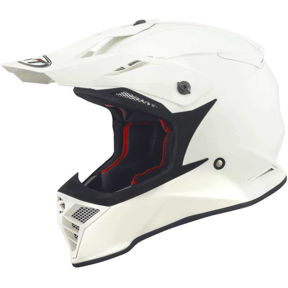 Moto Cross Enduro Helmet In Fiber KYT SKYHAWK PLAIN White
